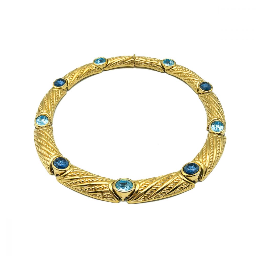 Vintage Dior Blue Crystal Collar