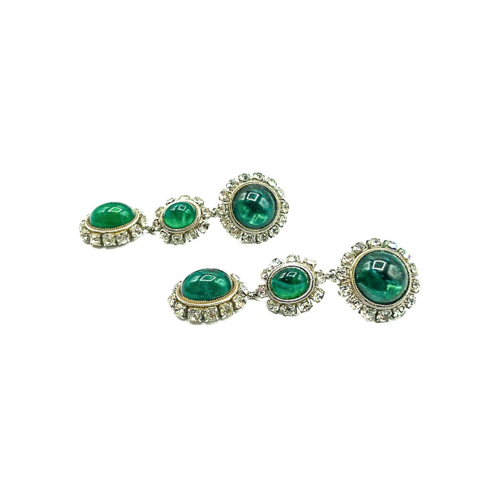 Vintage Dior Emerald Drop Earrings