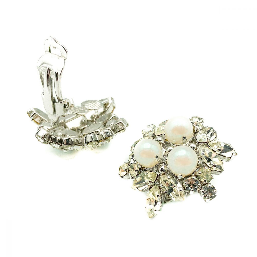 Vintage Dior Pearl Star Earrings