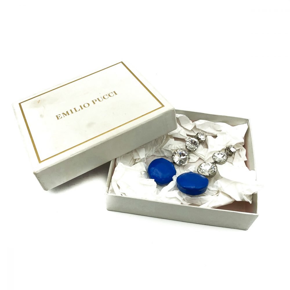 Vintage Emilio Pucci Crystal Earrings
