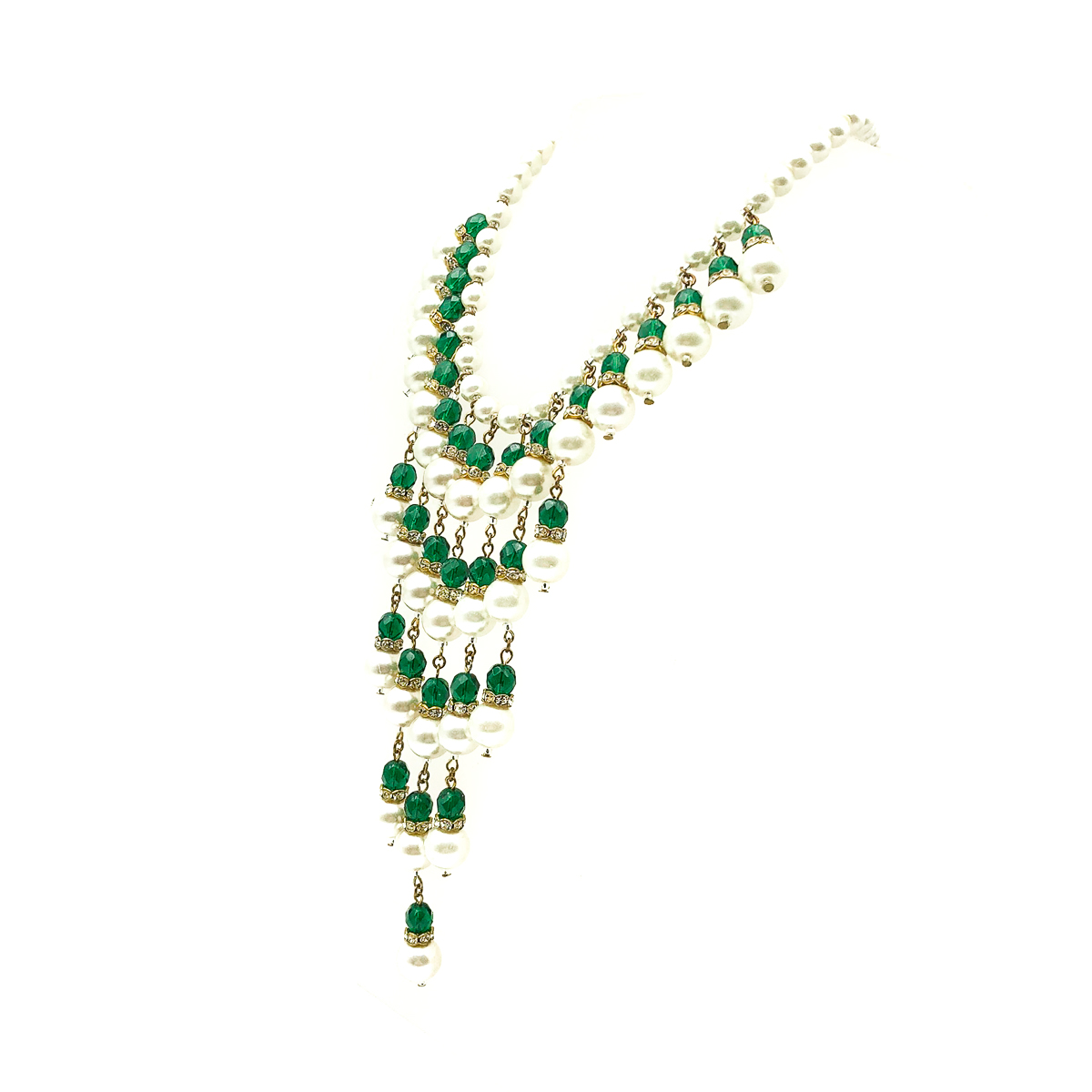 Jennifer Gibson Jewellery Vintage Fringe Necklace 8 959 (11) Vintage Cascade Fringe Necklace