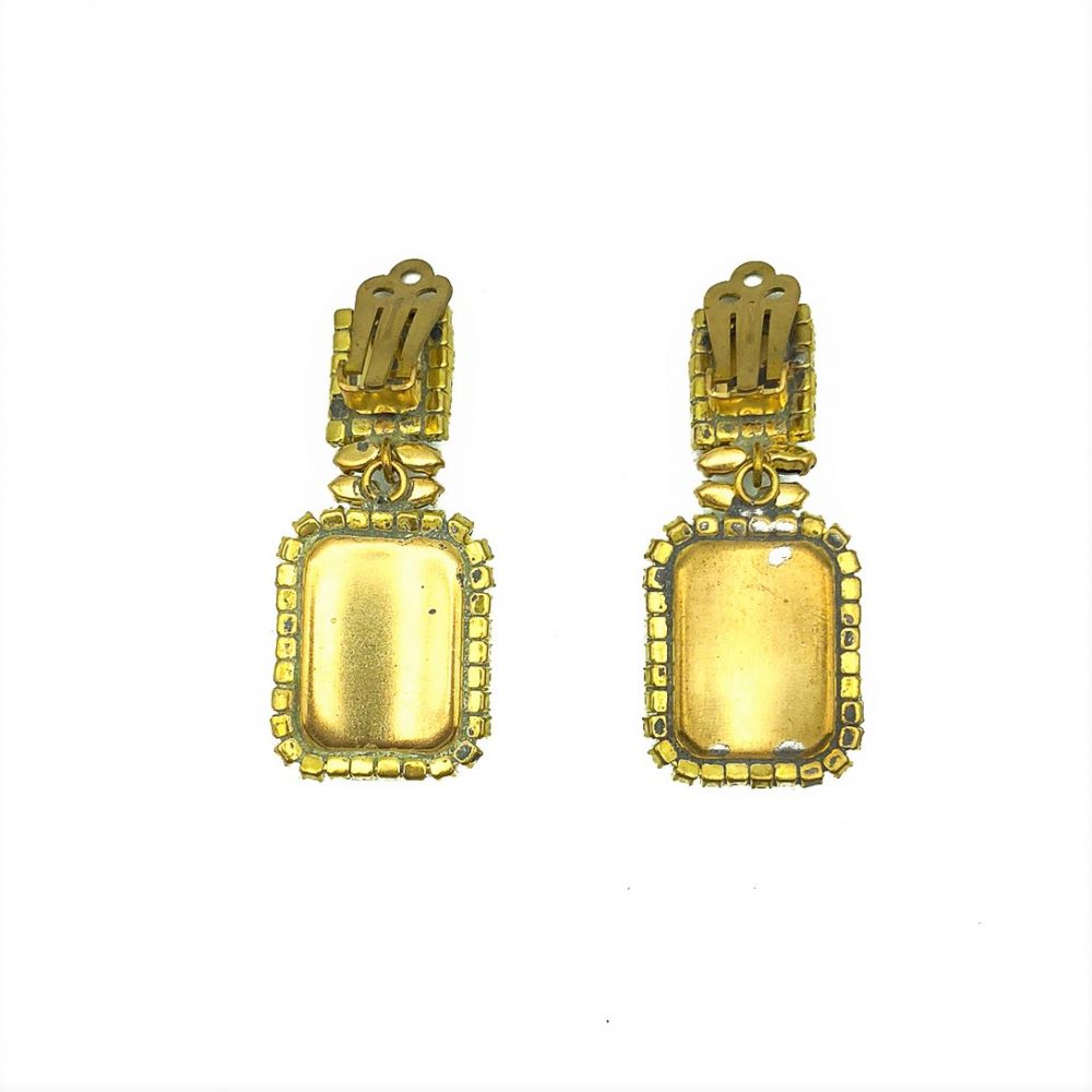 Vintage Green Drop Earrings