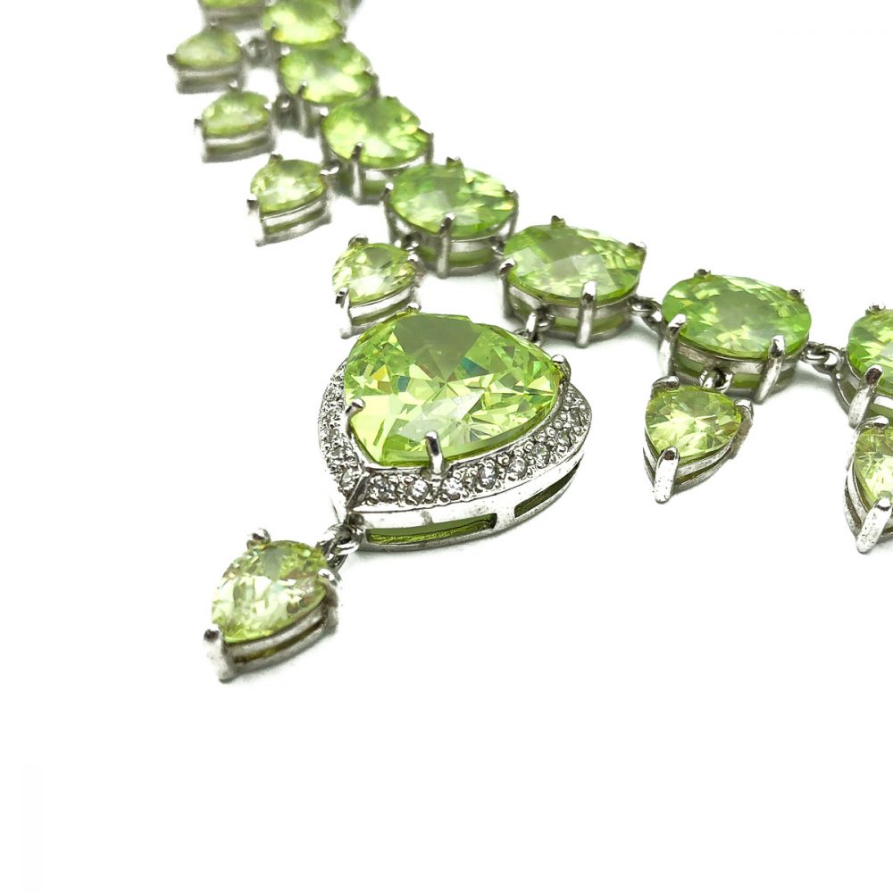 Vintage Peridot Heart Necklace