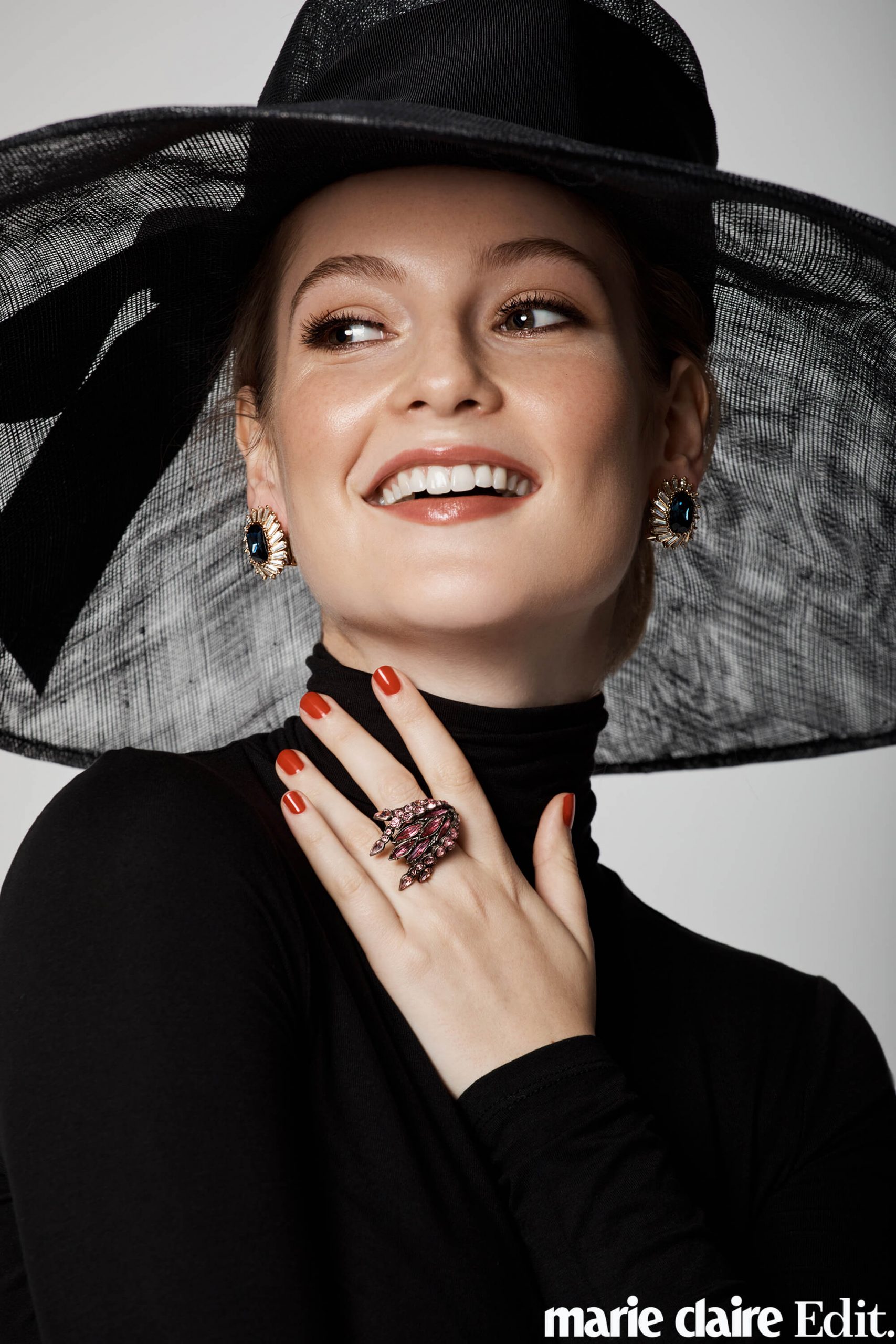 Hannah Dodd wears Jennifer Gibson Jewellery for the Diana Style Editorial Marie Claire December 2020