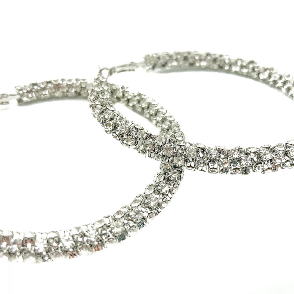 Oversize Crystal Hoop Earrings