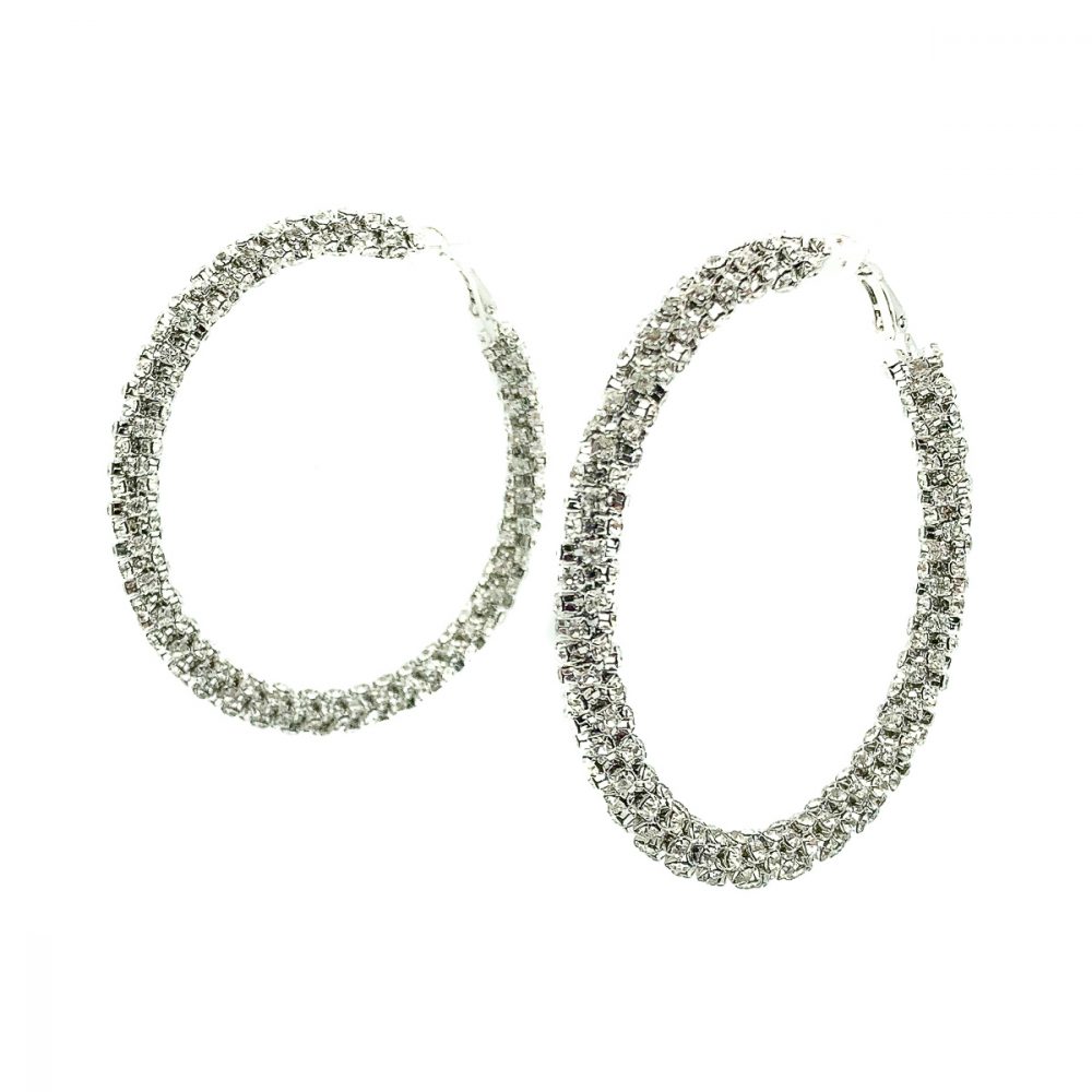 Oversize Crystal Hoop Earrings