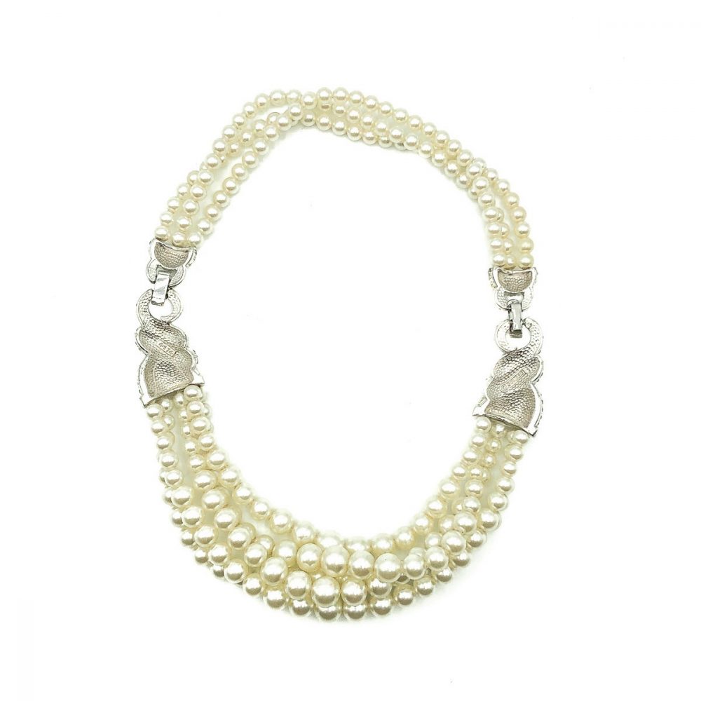 Vintage Boucher Pearl Torsade Necklace