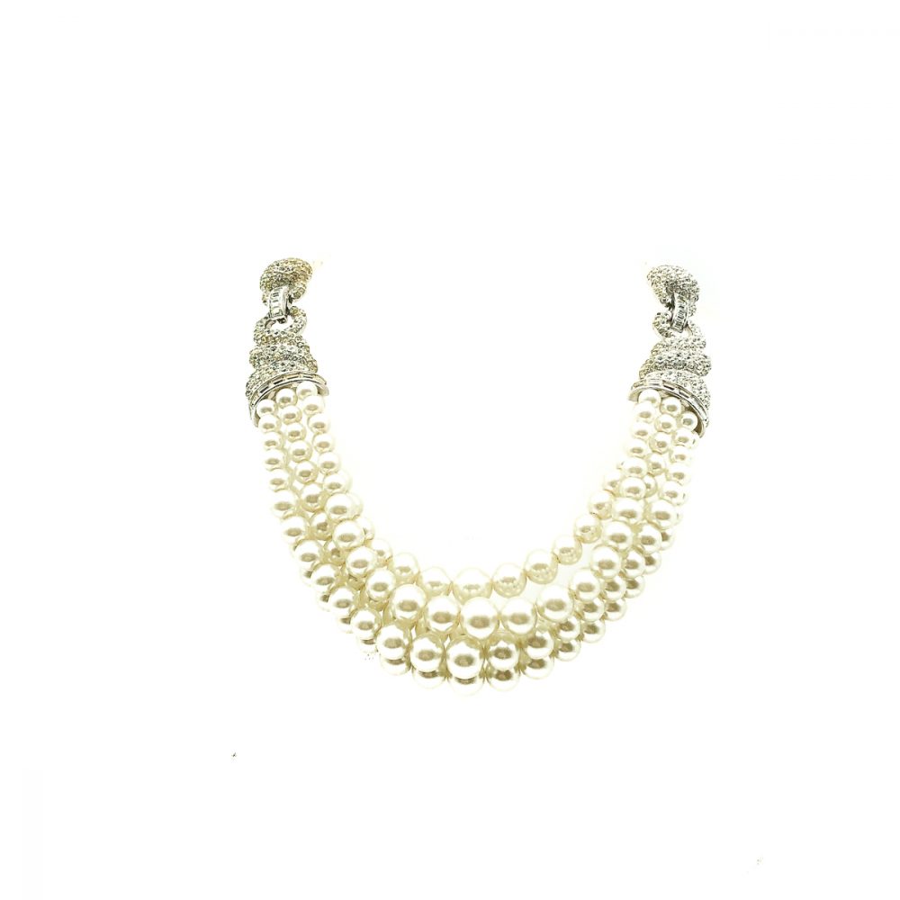Vintage Boucher Pearl Torsade Necklace