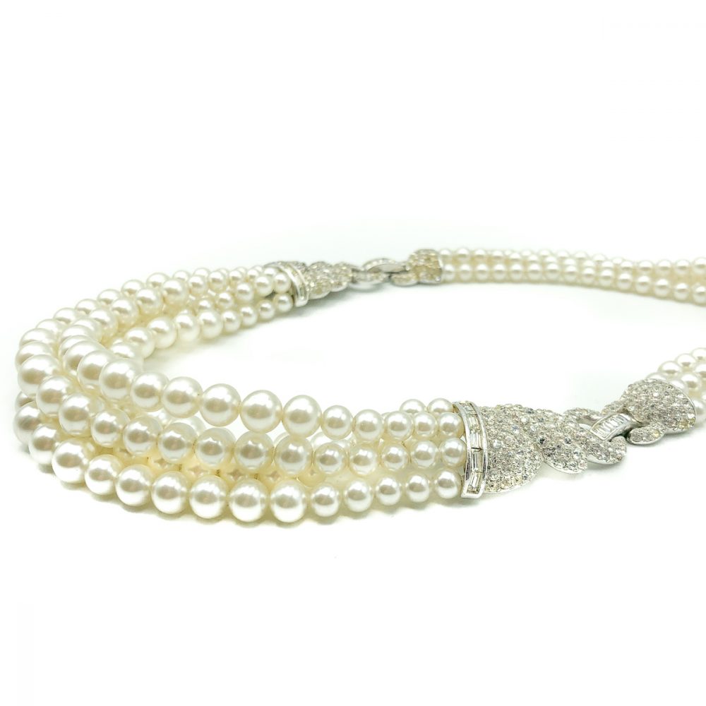 Vintage Boucher Pearl Torsade Necklace