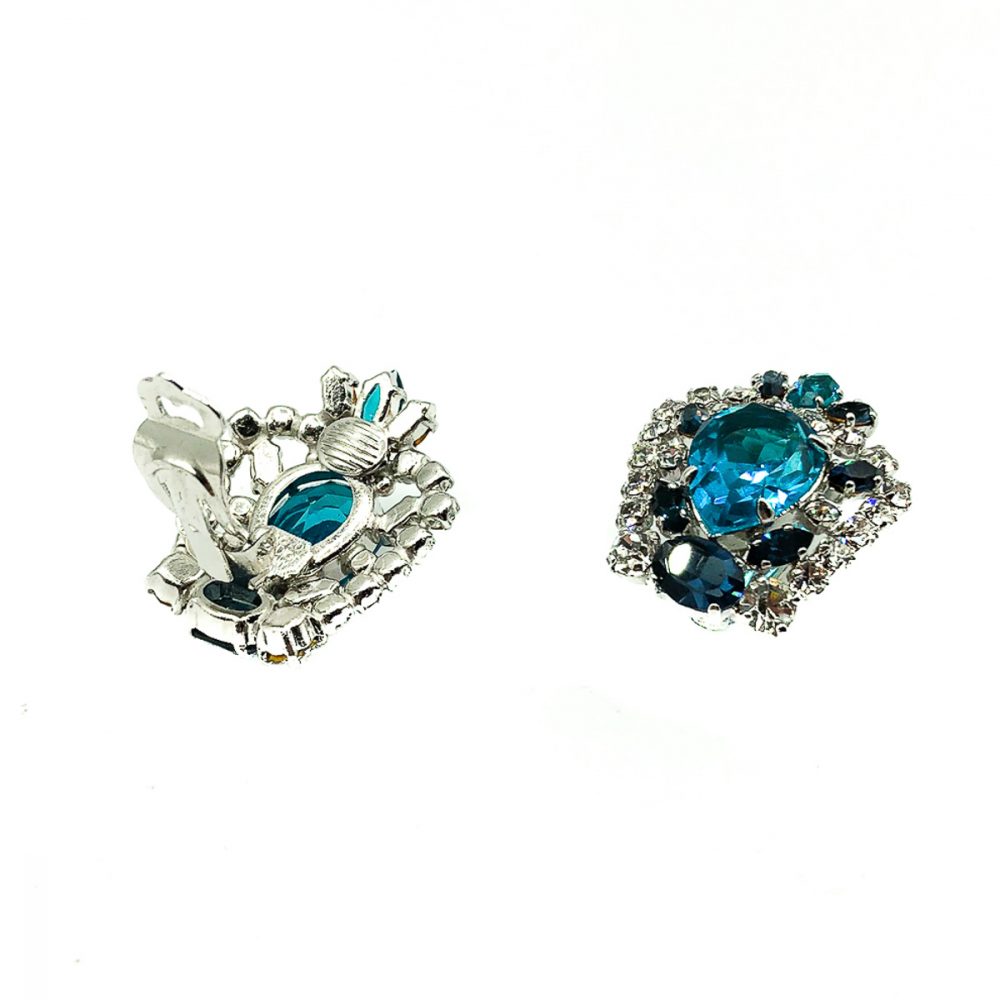 Vintage Dior Aqua Blue Earrings