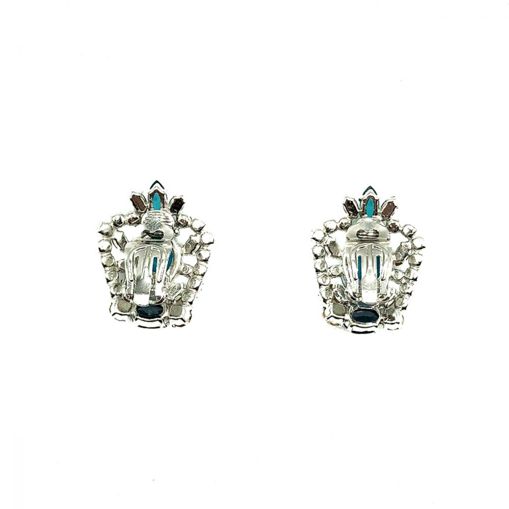 Vintage Dior Aqua Blue Earrings
