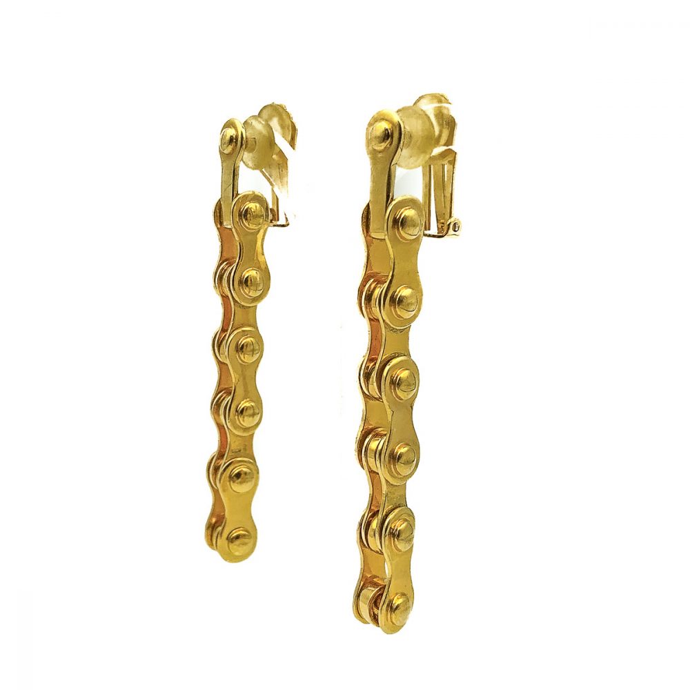 Vintage Dior by Galliano Bike Chain Earrings