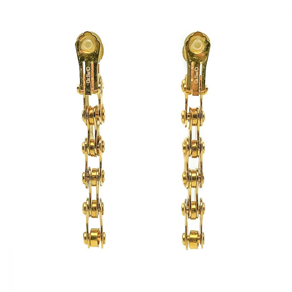 Vintage Dior by Galliano Bike Chain Earrings