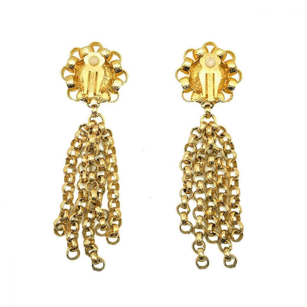 Vintage Ellen Designs Tassle Earrings