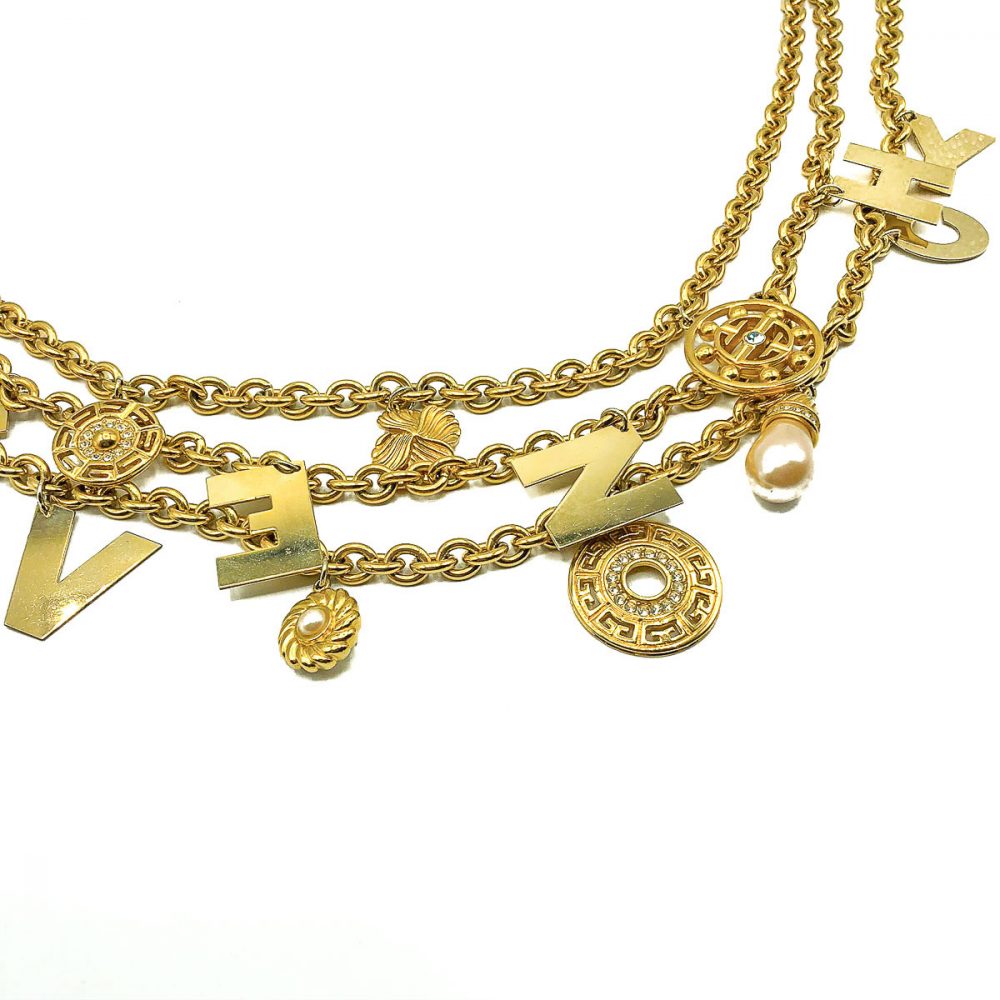 Vintage Givenchy Logo Charm Collar