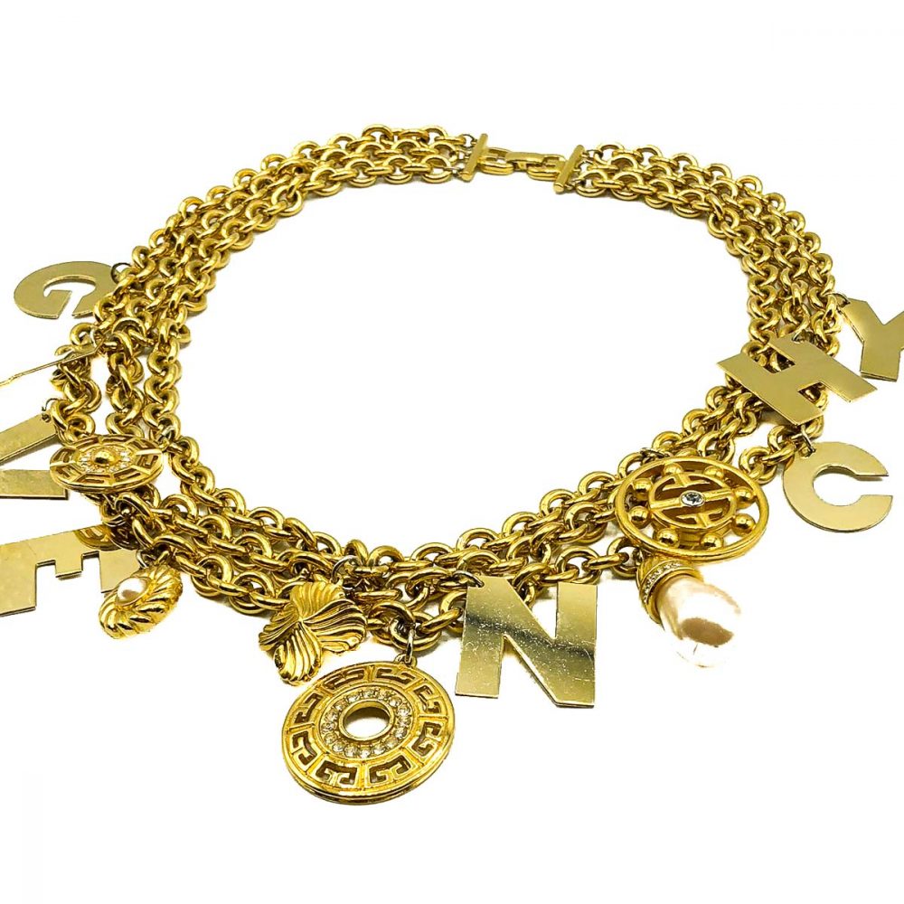 Vintage Givenchy Logo Charm Collar