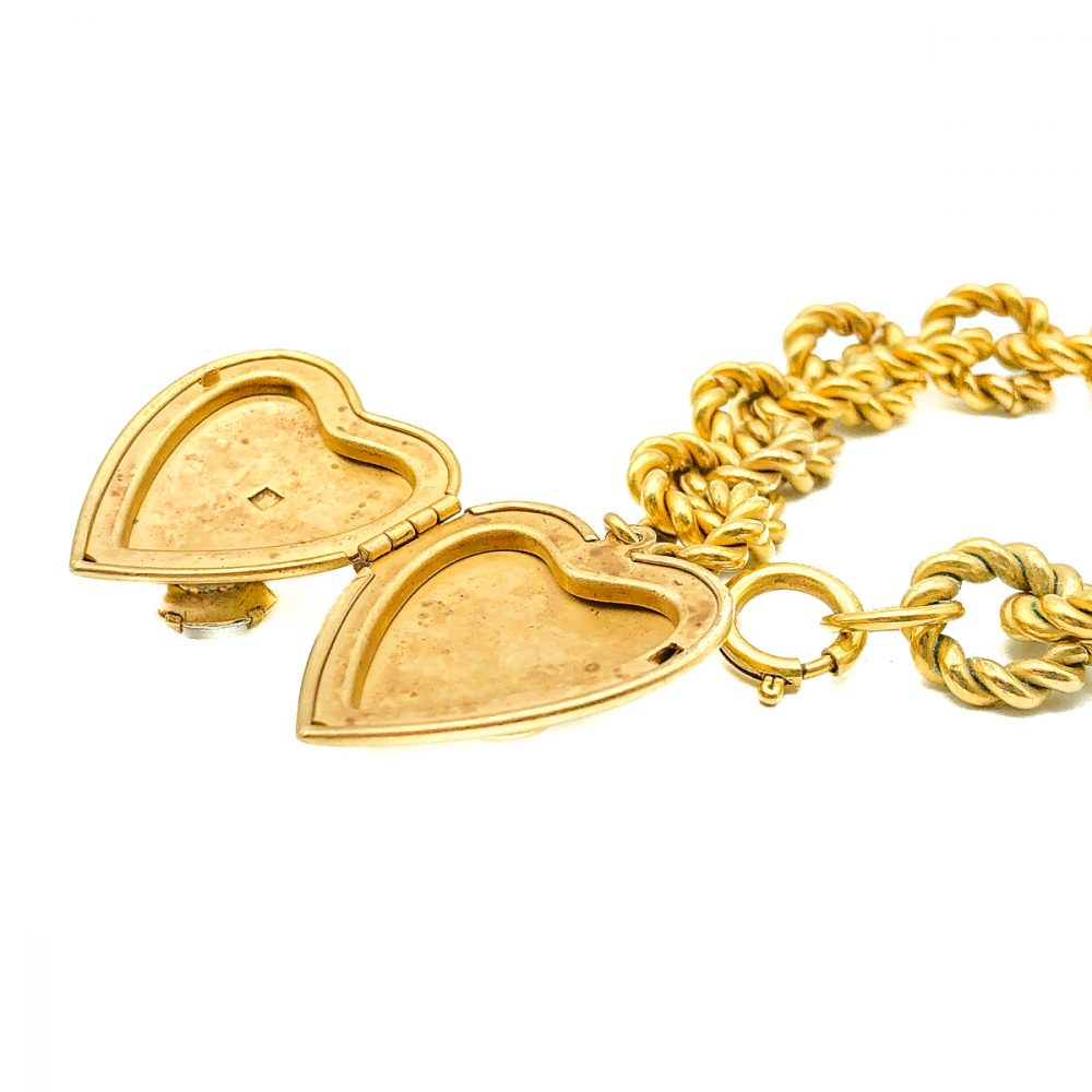 Vintage Heart Locket Bracelet