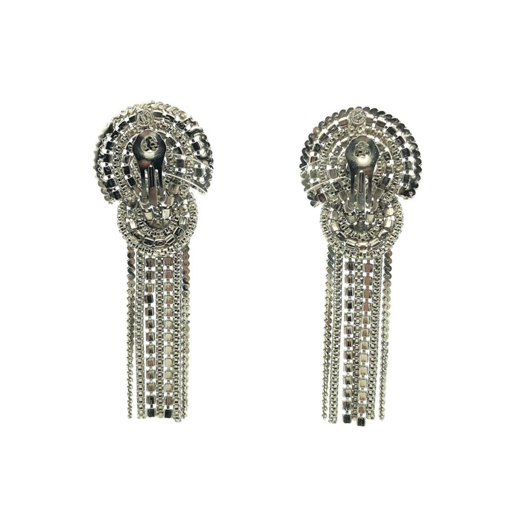Vintage Butler & Wilson London Crystal Chain Statement Earrings