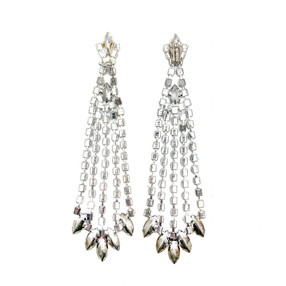 Vintage Crystal Chandelier Earrings