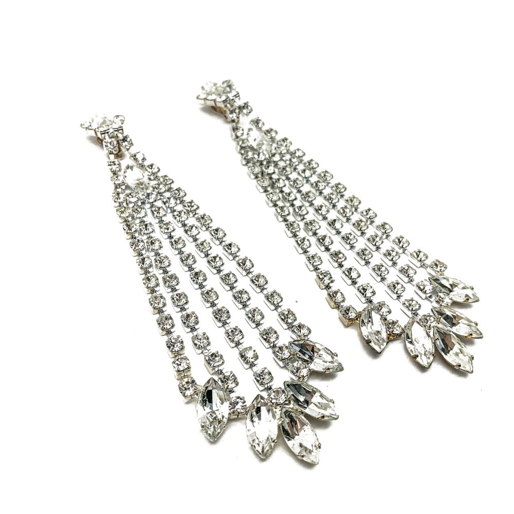 Vintage Crystal Chandelier Earrings