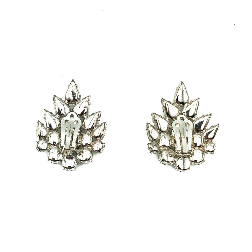 Vintage Crystal Cluster Earrings