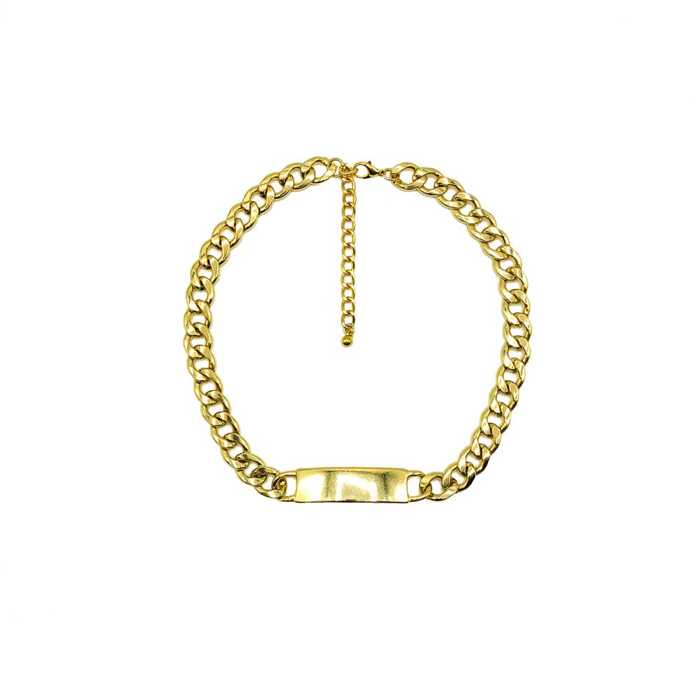 Vintage ID Bar Necklace