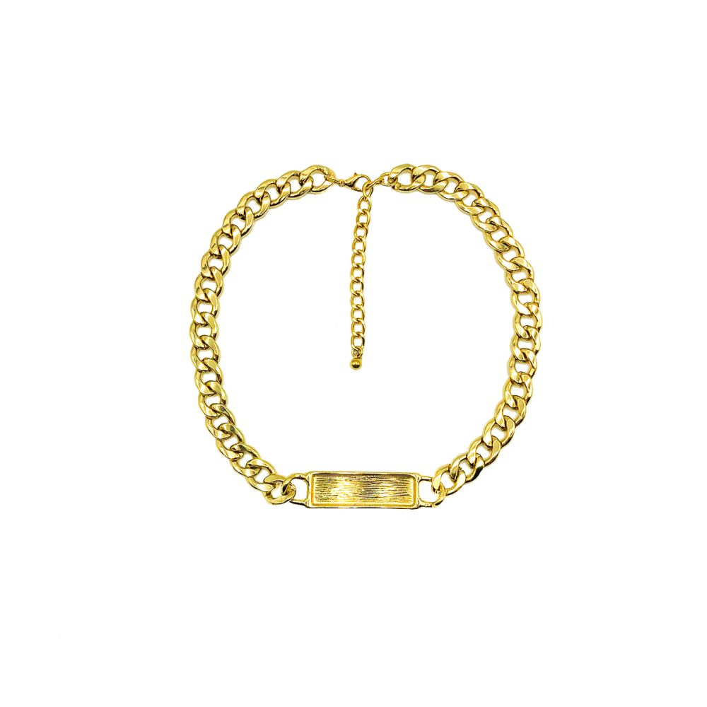 Vintage ID Bar Necklace