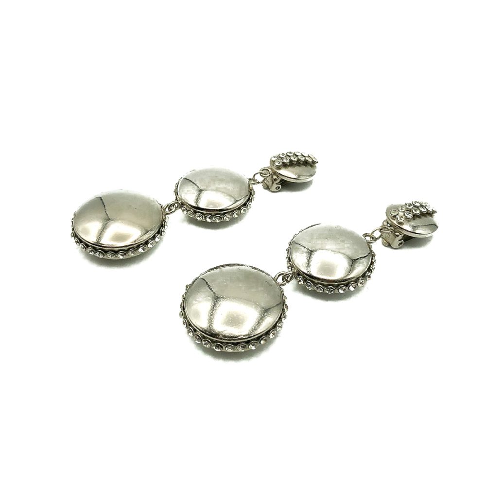 Vintage Monochrome Button Earrings