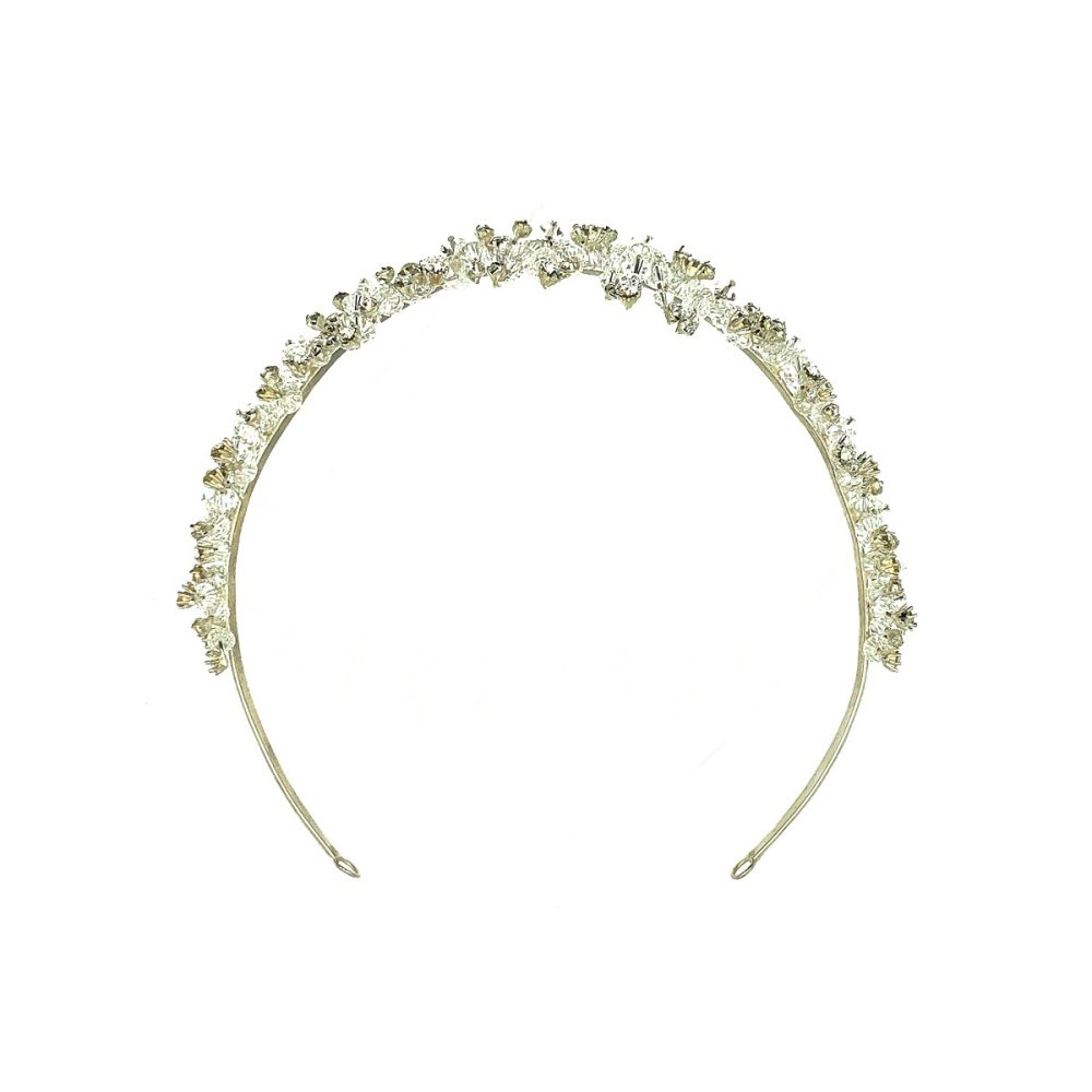 Vintage Silver & Crystal Garden Tiara