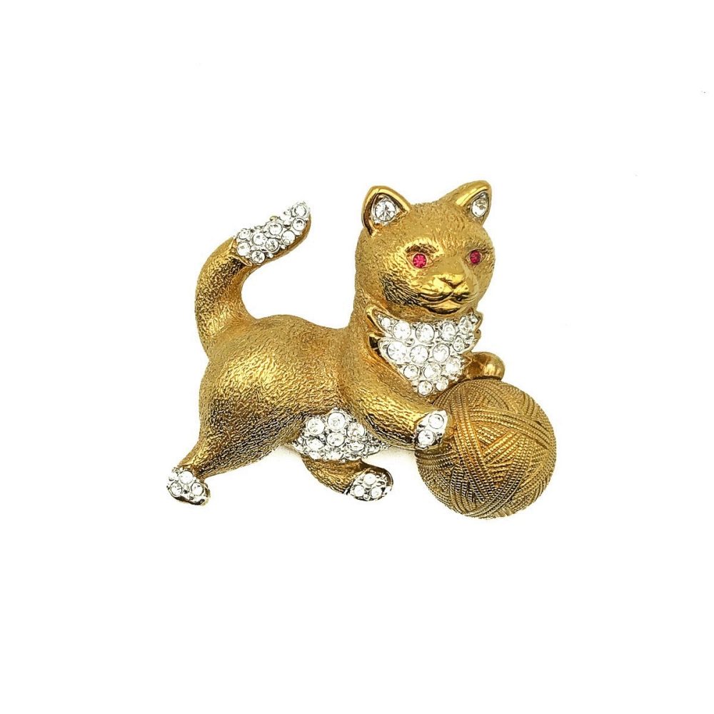 Vintage Attwood & Sawyer Cat Brooch