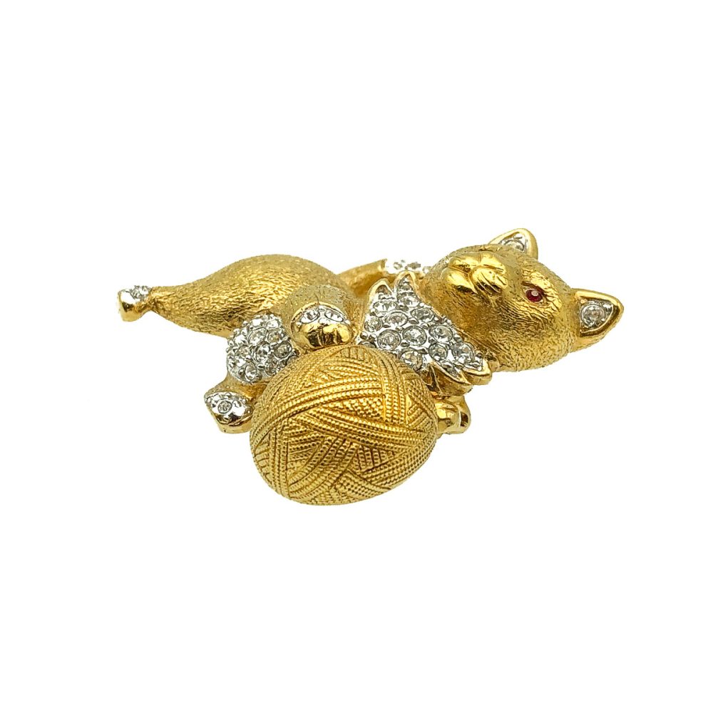 Vintage Attwood & Sawyer Cat Brooch