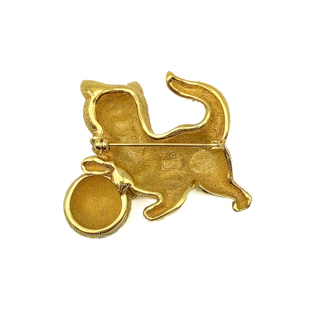 Vintage Attwood & Sawyer Cat Brooch