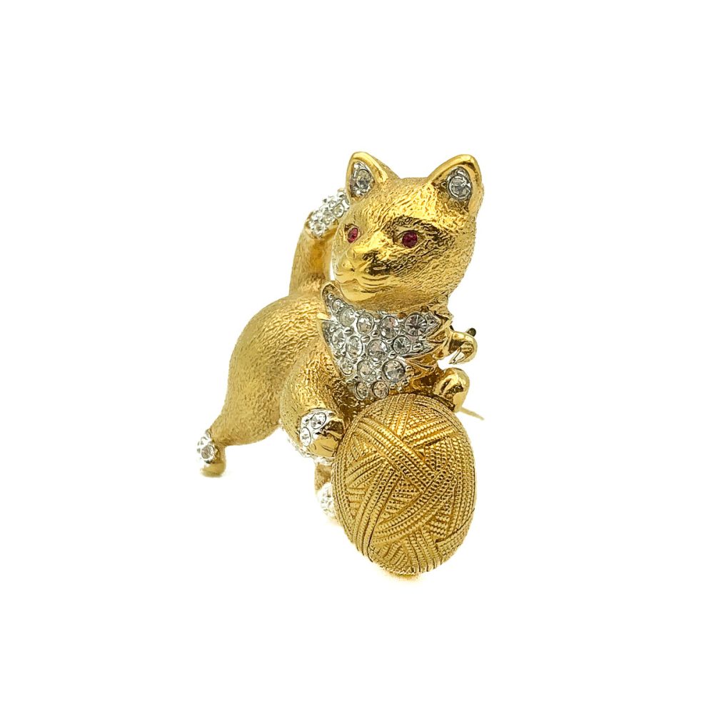 Vintage Attwood & Sawyer Cat Brooch