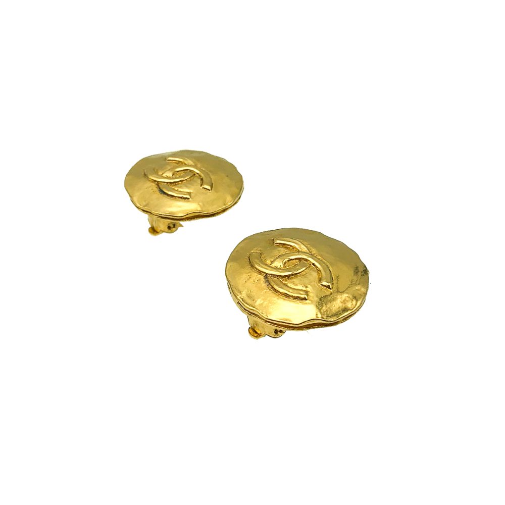 Vintage CC Logo Coin Earrings