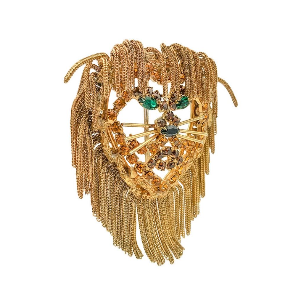Vintage Dominique Lion Brooch