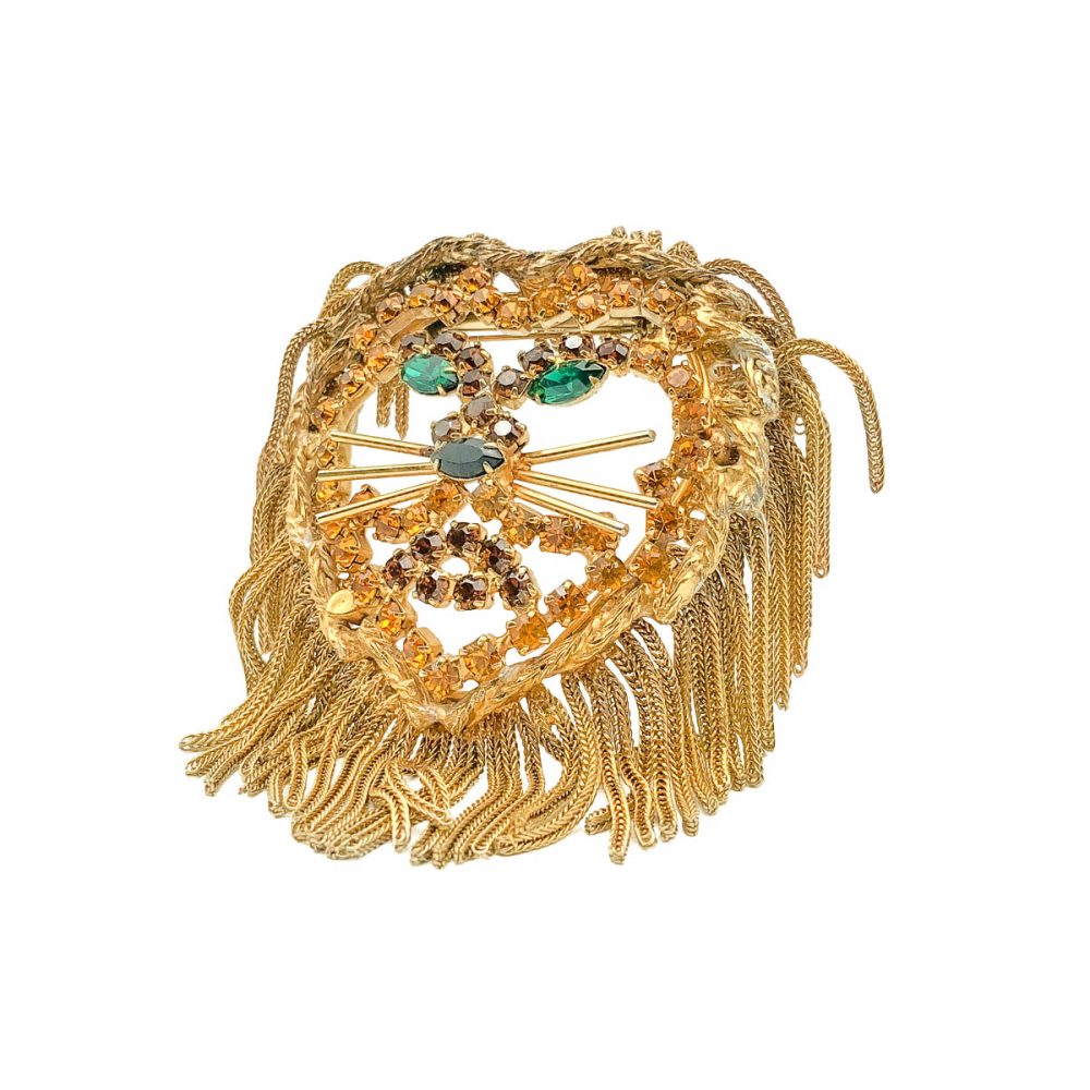 Vintage Dominique Lion Brooch