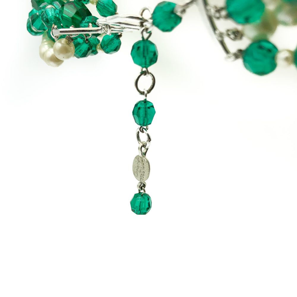 Vintage Dior Emerald Glass Necklace