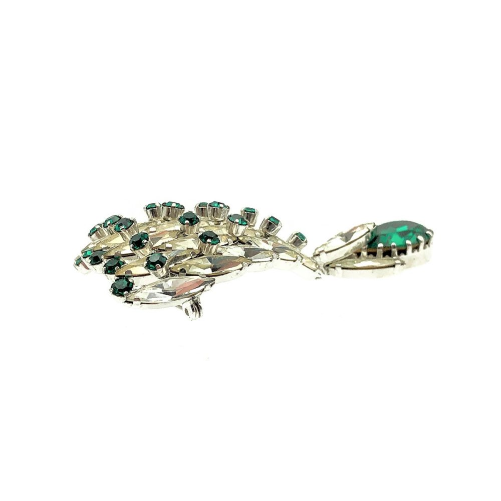 Vintage Efbi Austria Emerald Brooch
