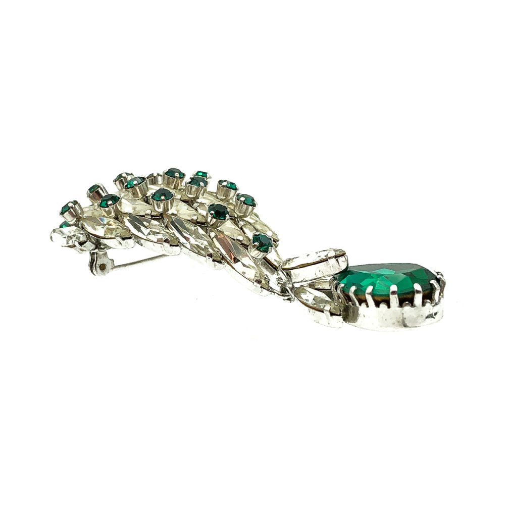 Vintage Efbi Austria Emerald Brooch