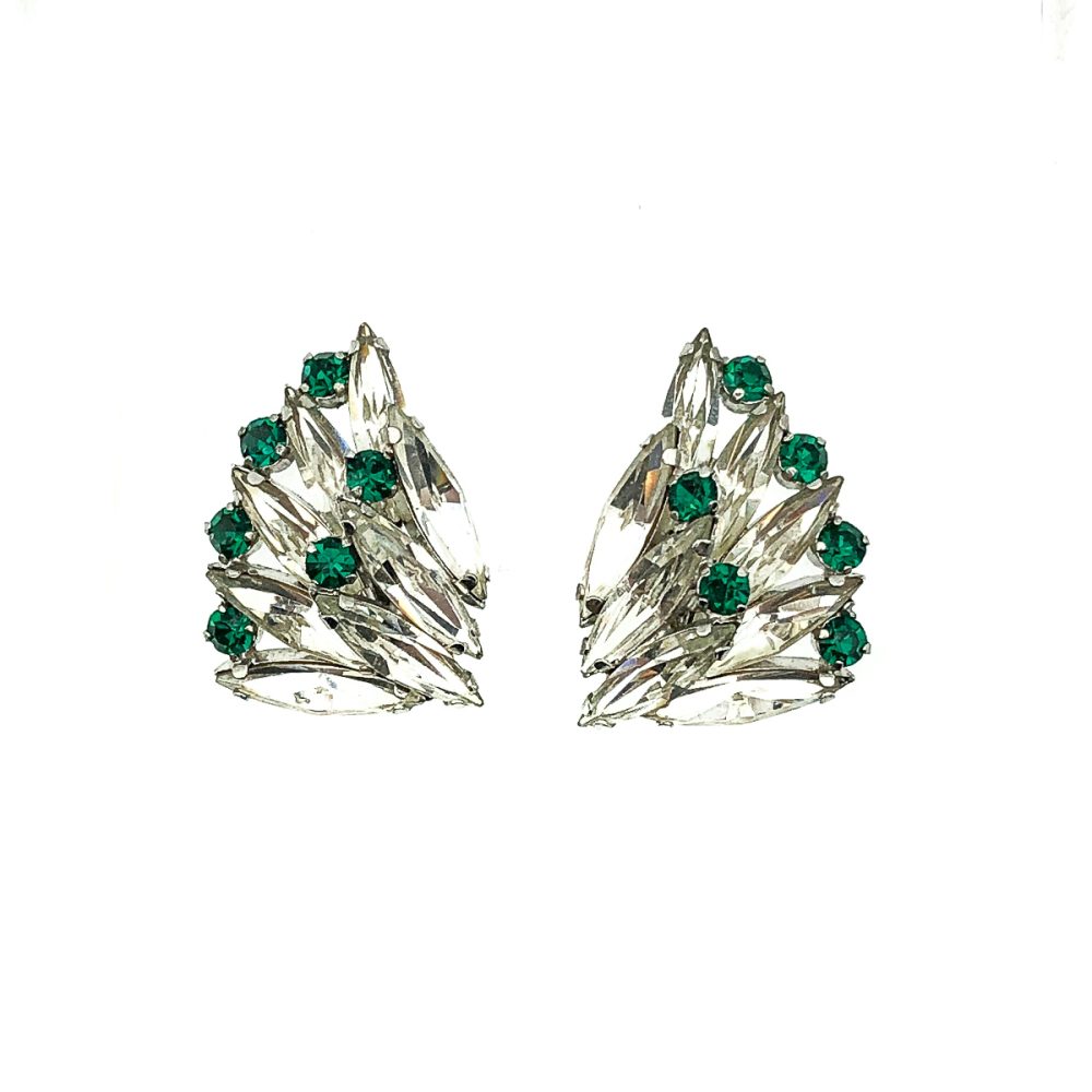 Vintage Efbi Austria Emerald Brooch
