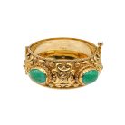Jennifer Gibson Jewellery -Vintage Repousse Cabochon Bangle 29 1132 (3) Vintage Repousse Cabochon Bangle