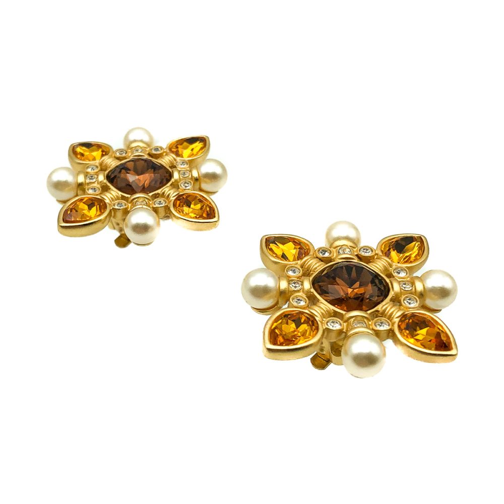 Vintage Swarovski Crucifrom Earrings