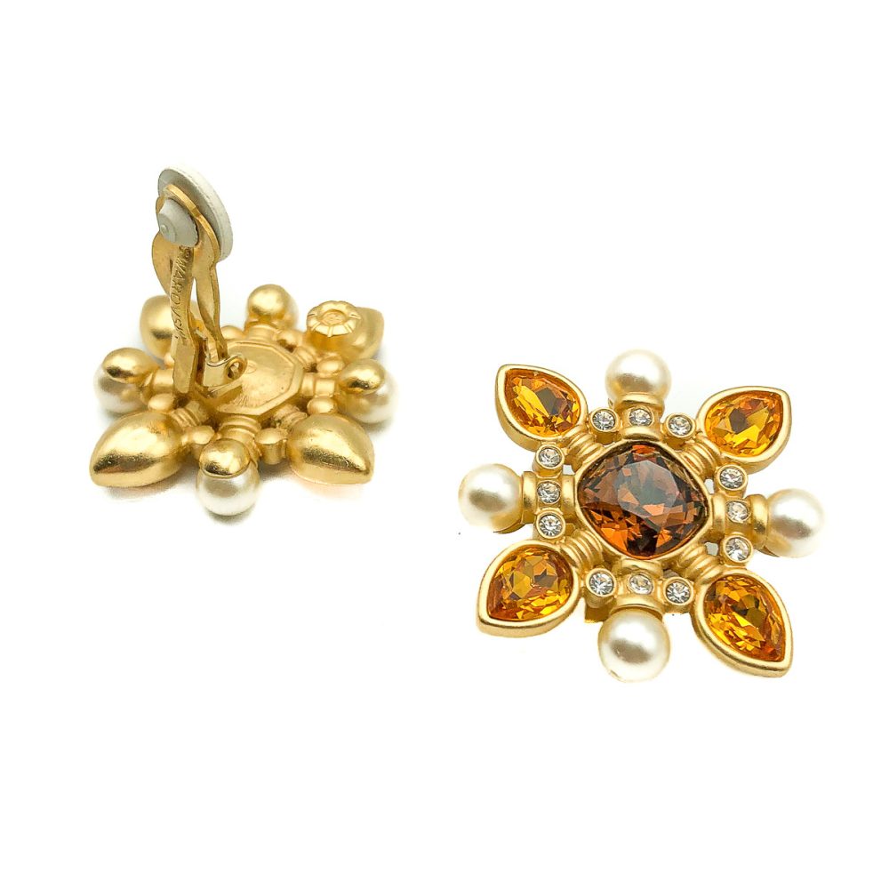 Vintage Swarovski Crucifrom Earrings