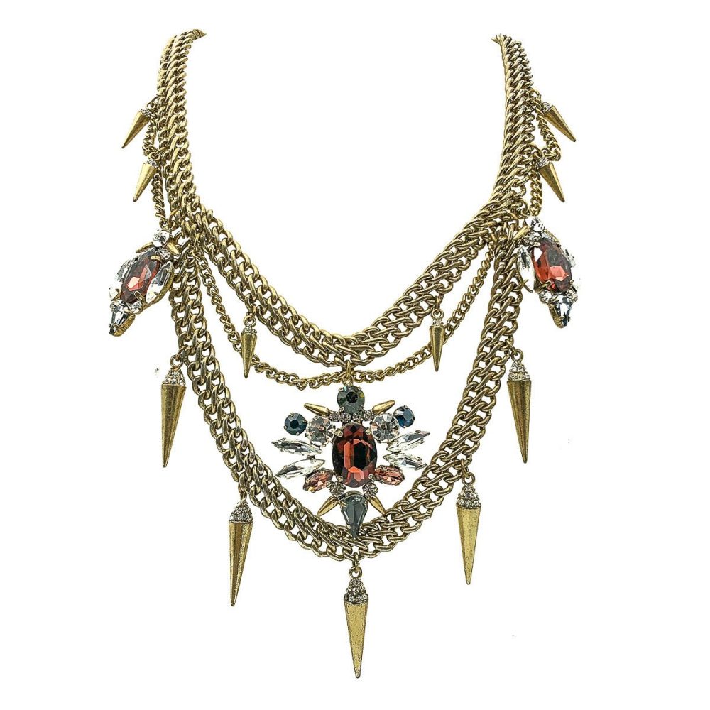 Amethyst Crystal Swag Necklace