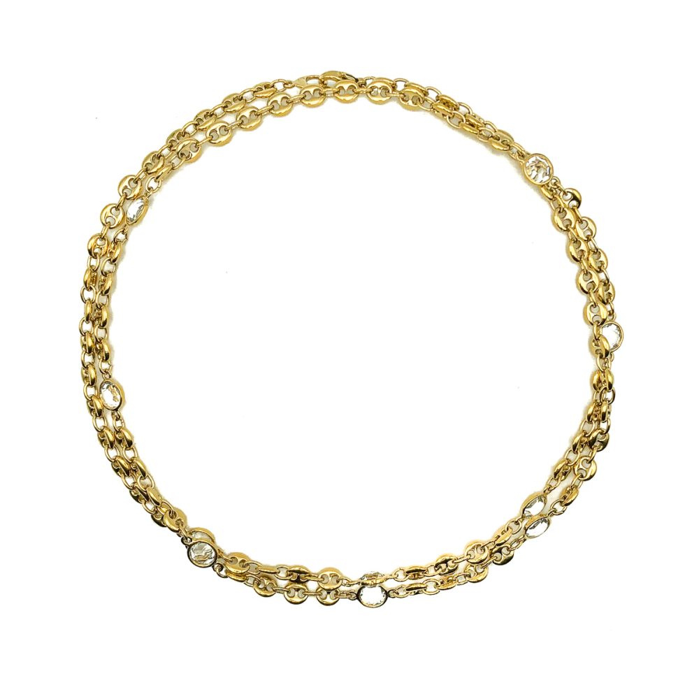 Vintage Crystal Mariner Chain