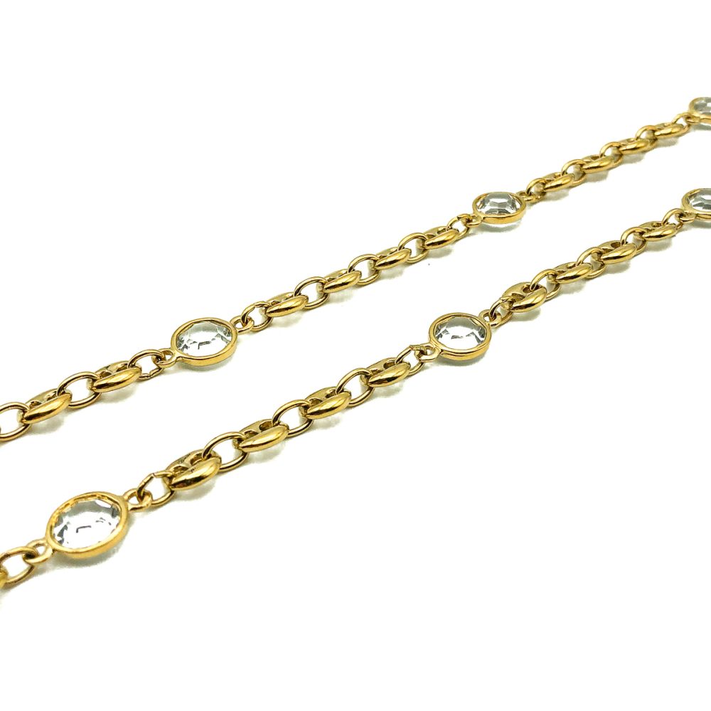 Vintage Crystal Mariner Chain