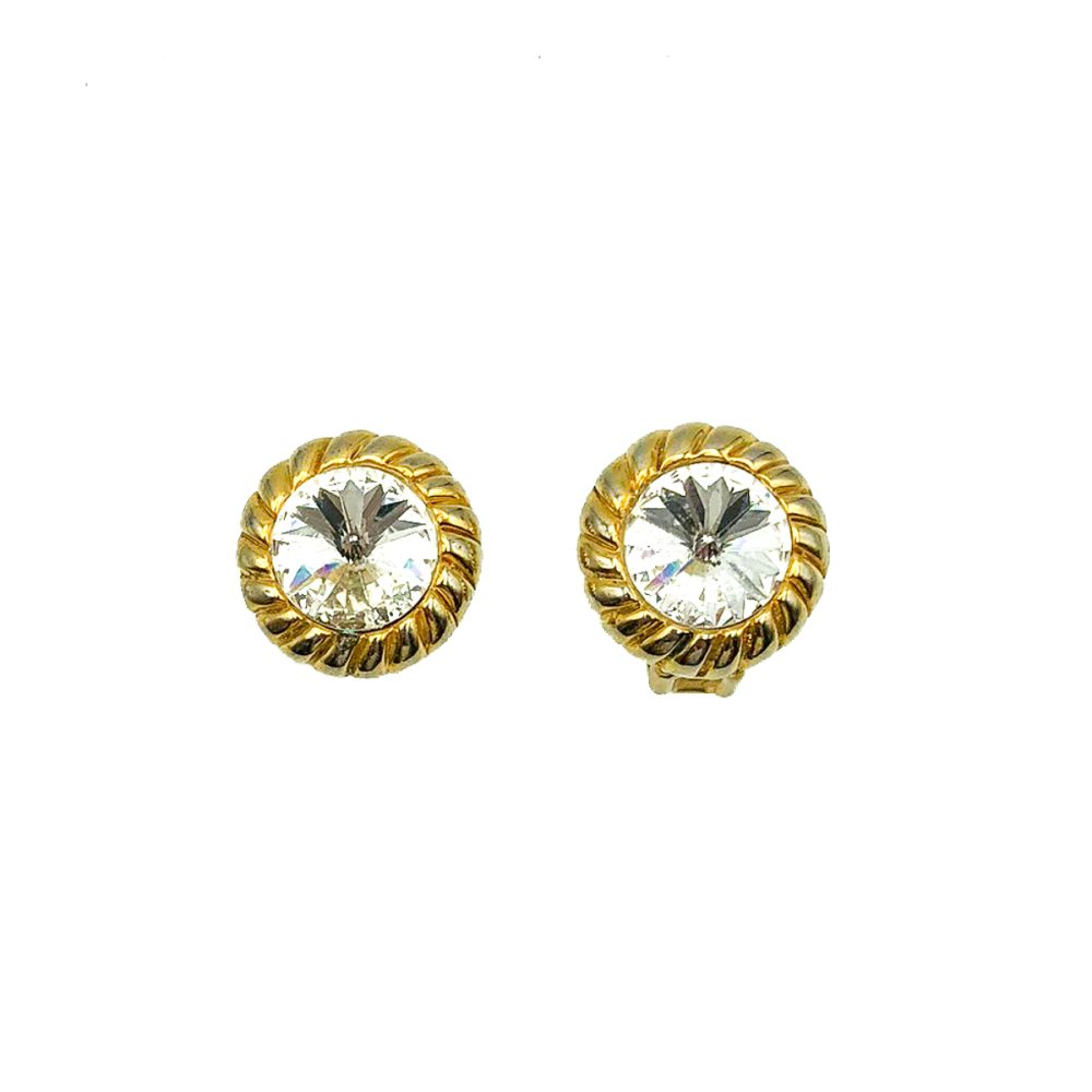 Vintage Crystal Rivoli Earrings