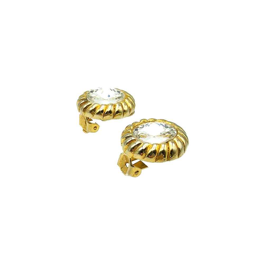 Vintage Crystal Rivoli Earrings