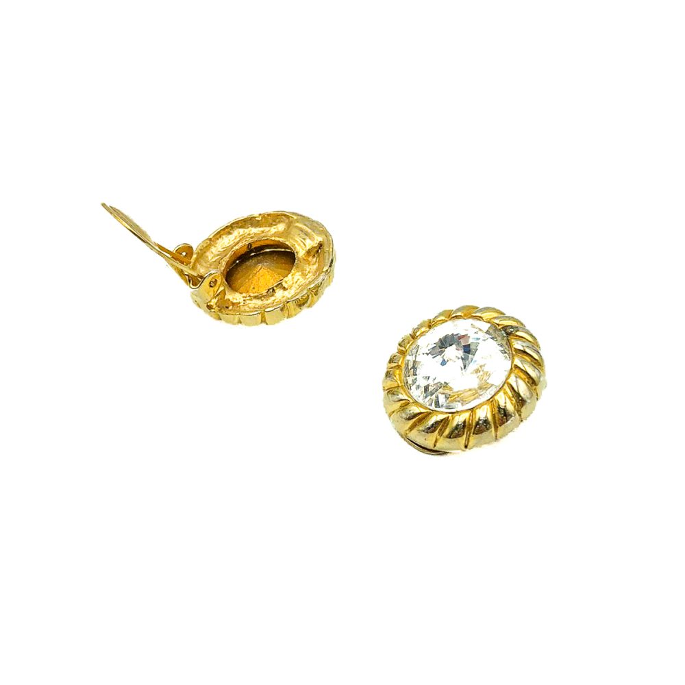 Vintage Crystal Rivoli Earrings