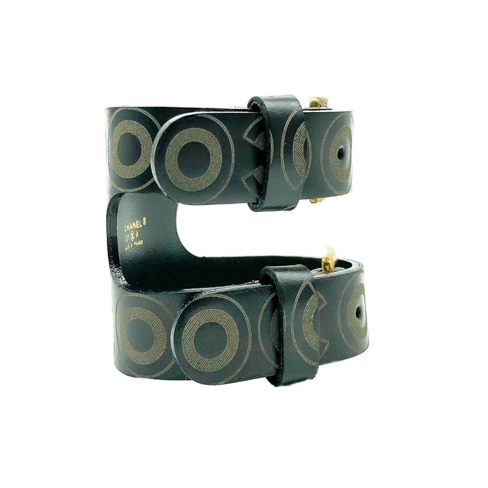 Vintage Chanel Leather Cuff